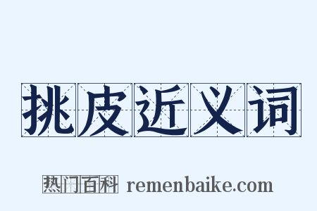 挑皮近义词是什么意思的图片